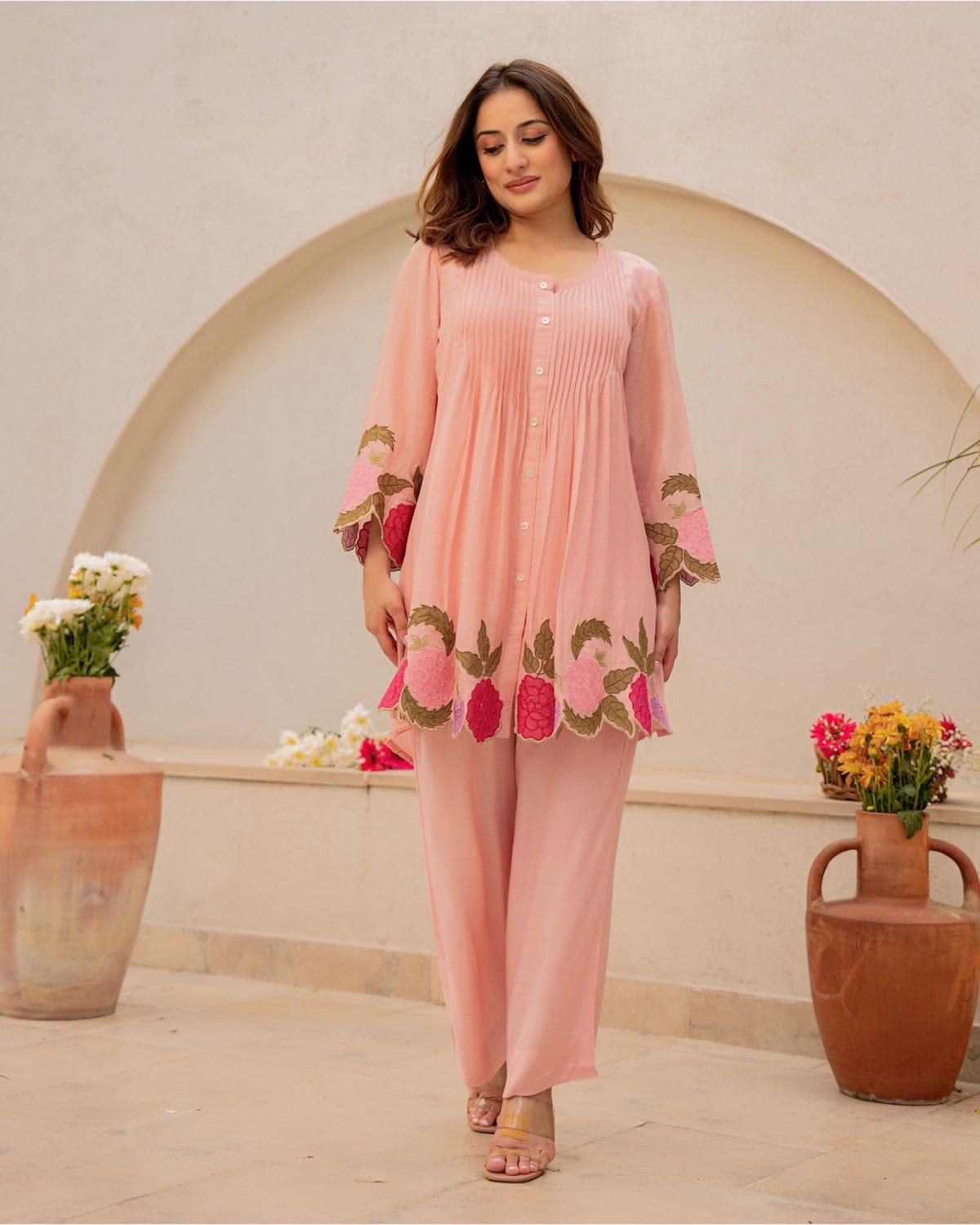 Girls Beautiful Heavy Embroidery Kurti with Pant