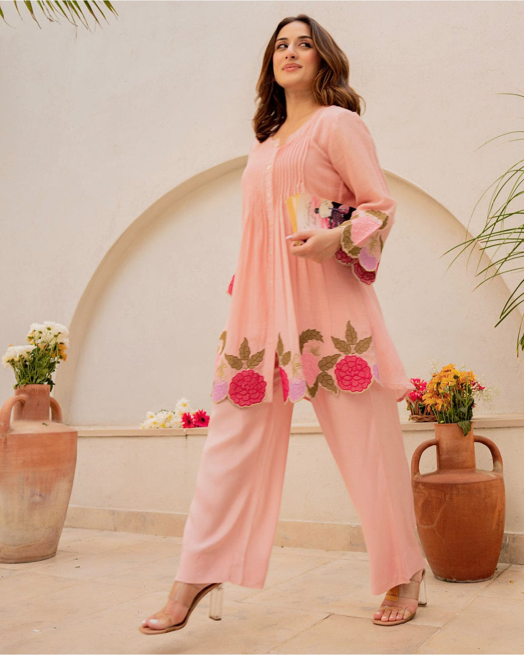 Girls Beautiful Heavy Embroidery Kurti with Pant